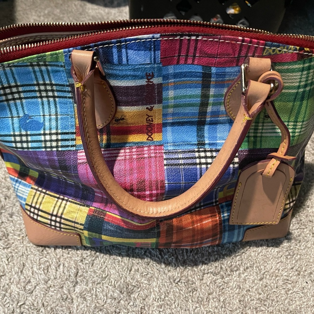 Dooney & Bourke picnic summer plaid purse satchel